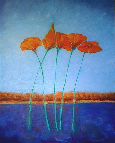 Poppies Study IV painting.