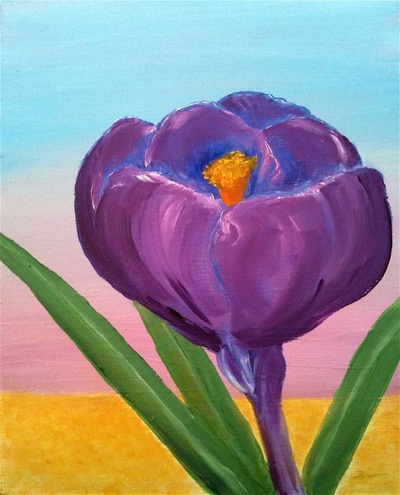 Glos Purple Flower painting.