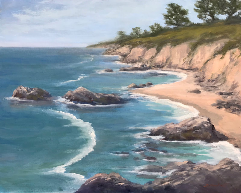 California Coastline  Landscape painting.  