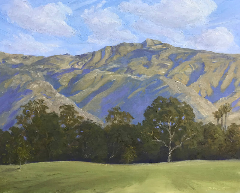 Chief's Peak from Soule Park Golf Course - Ojai, CA painting.