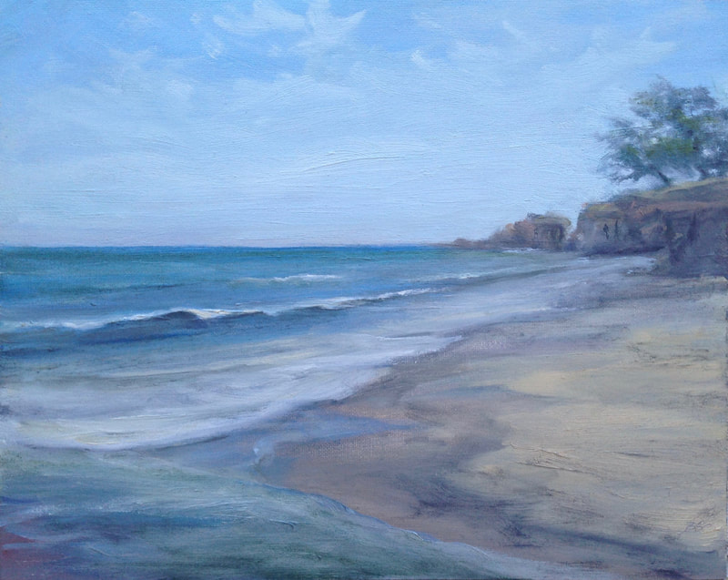 Coastline Study in Carpinteria, Ca painting.