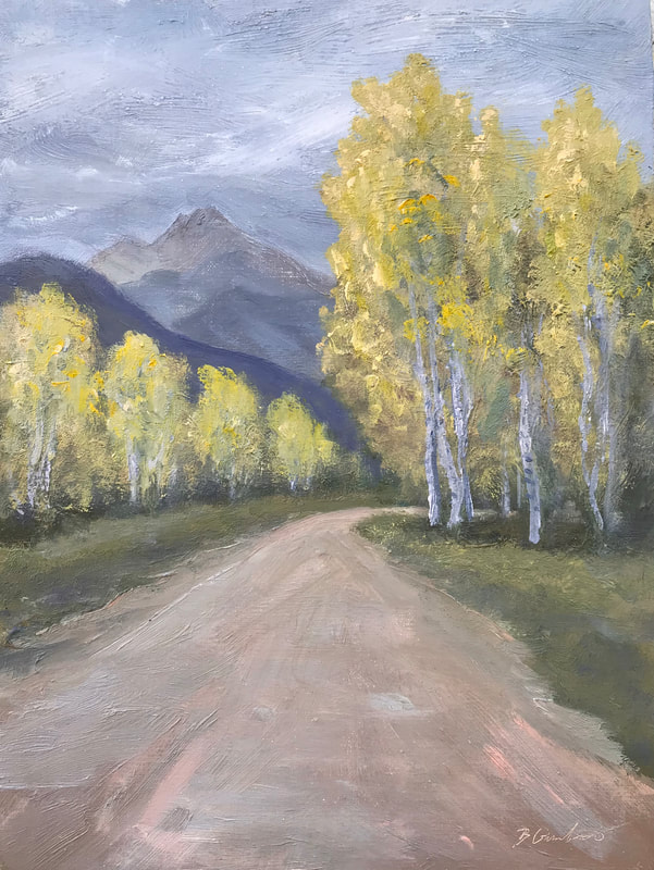 Jackson Hole Road Study II Landscape painting.  
