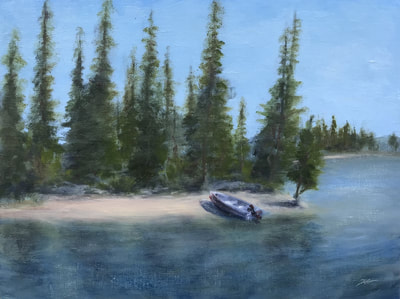 Jenny Lake, Jackson Hole WY, Landscape painting. 