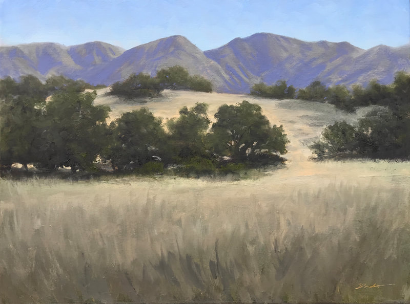 Krotona Hill Plein Air Large, Ojai, CA painting.
