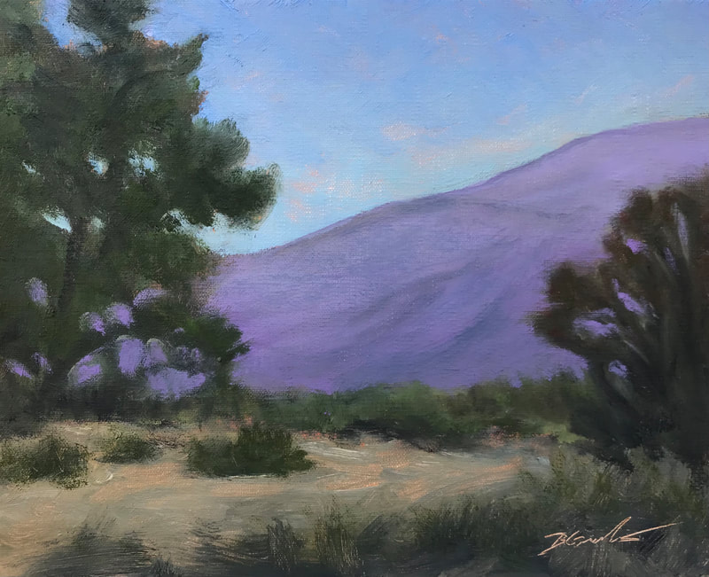 Morning Hike in Matilija Canyon, Ojai CA Landscape painting.  