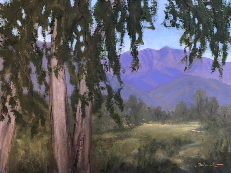 Ojai Meadows Preserve - Chief's Peak View, Ojai CA  Landscape painting. 