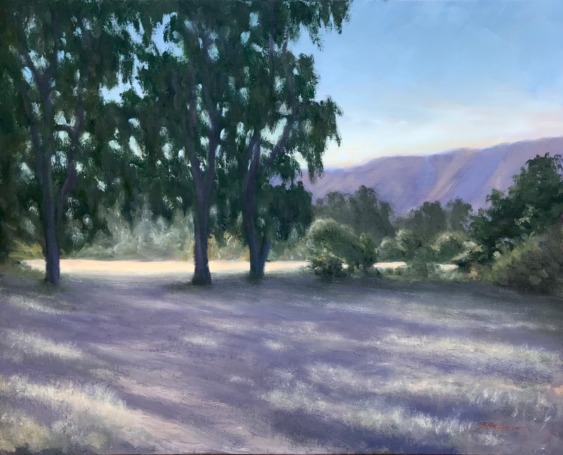 Ojai Meadows Preserve Morning Light - Ojai, CA Landscape painting.  
