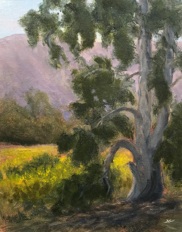 Ojai Meadows Preserve - Mustard Field, Study II, Ojai CA painting.