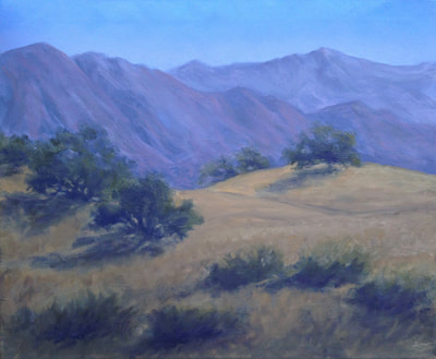 Ojai Valley North View, Ojai CA painting.