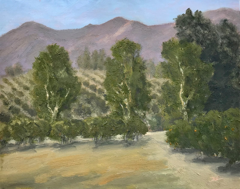 Ojai Westside View Study, Ojai CA painting.