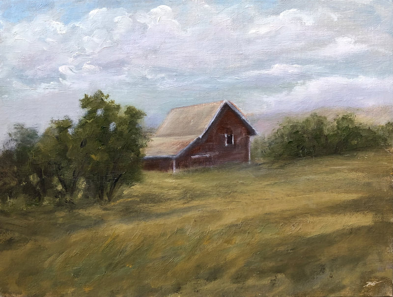 Old Barn Study painting