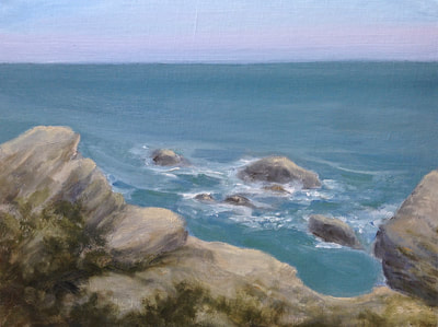 Spooners Cove/BIuff Trail, San Luis Obispo, County painting.