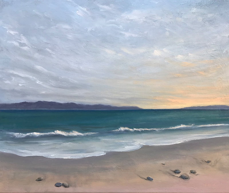 The Channel Islands from Goleta Beach - Goleta, CA painting.
