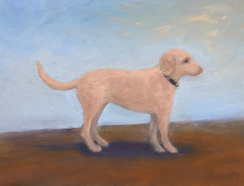 Willow Golden - Labradoodle painting.